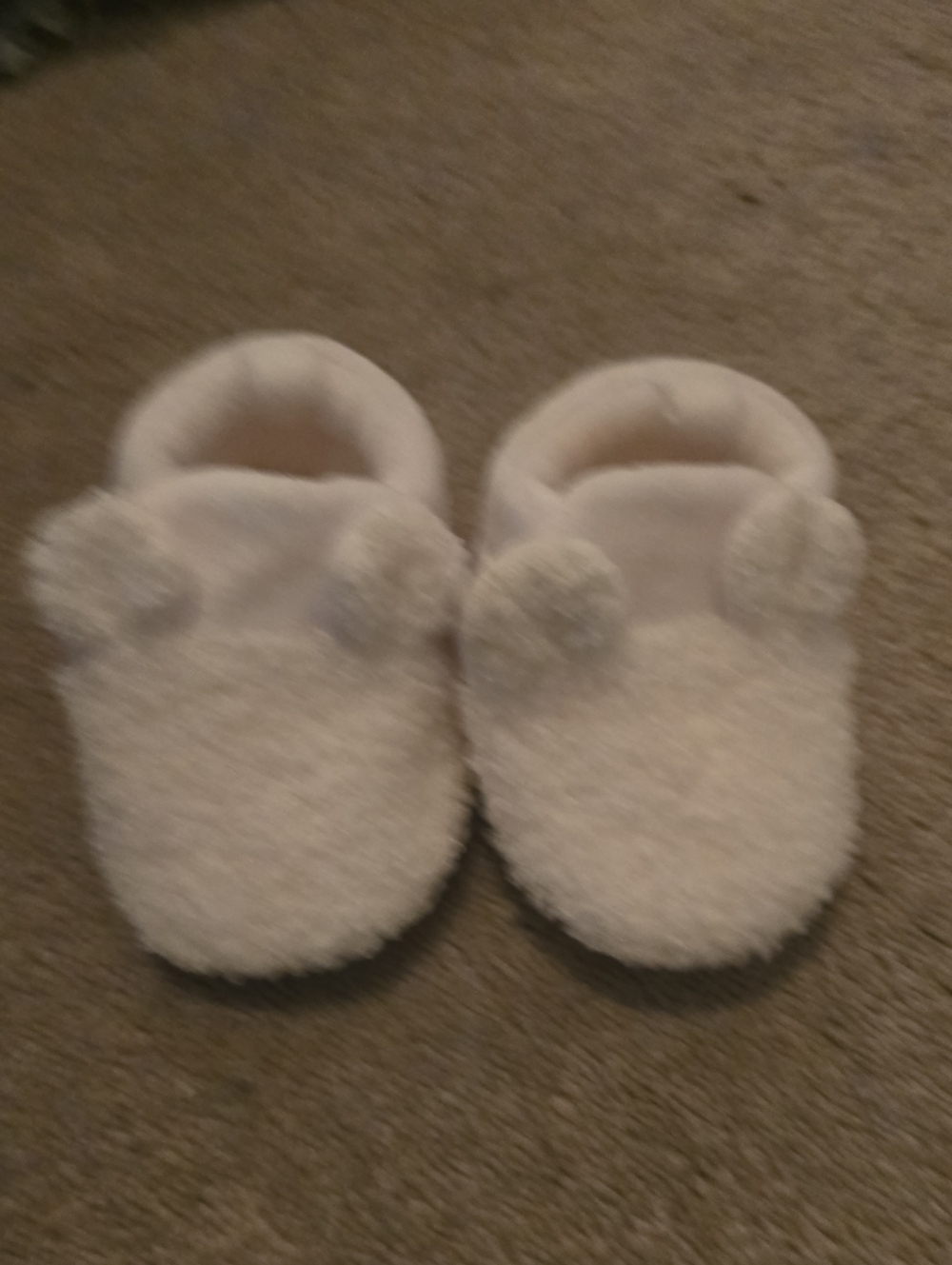 Gerber Cream Plush Baby Booties [3-6 Months]